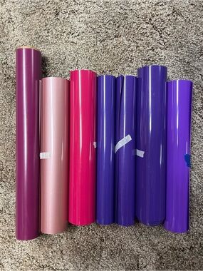 Vinyl Craft Roll Set - Pink, Magenta & Purple Decorative Rolls
